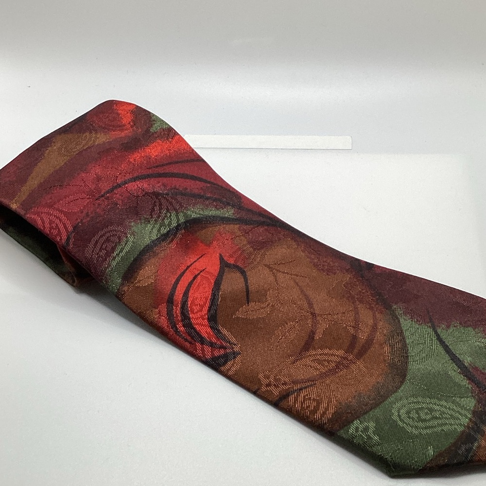 Gianno Red and Green Men's Clip on Tie